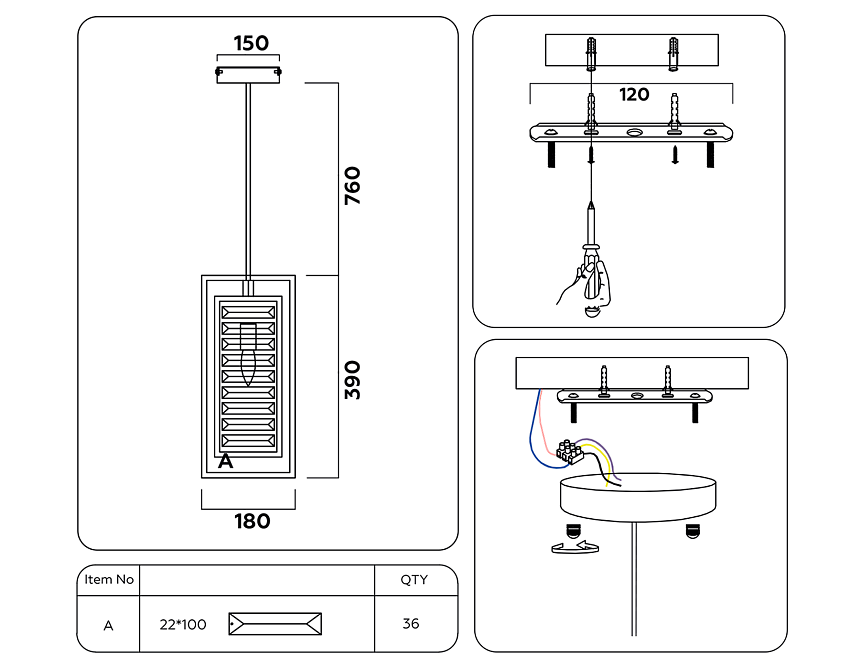 TR5042 WH/CL белый/прозрачный E14/1 max 40W 180*180*760